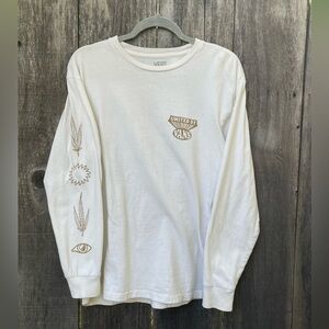 Vans Off-White Graphic Long Sleeve Shirt Medium